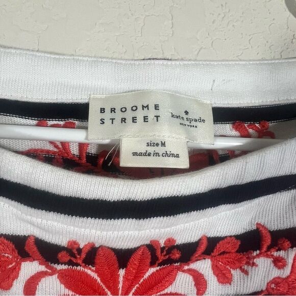 Kate Spade Striped Embroidered Shift Dress Woman’s Medium - Picture 8 of 9